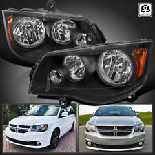 Fits 2011-2018 Dodge Grand Caravan 2008-2016 Town&Country Black Headlights Lamps picture