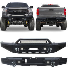 Vijay Fit Tundra 2014-2021 Textured Front Bumper and Rear Bumper w/LED Lights picture