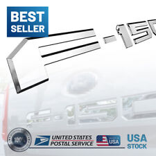 3D Raised Chrome Silver Tailgate Inserts Letters Emblems fit for F-150 2021-2023 picture