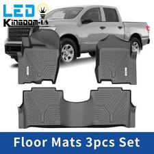 3D Floor Mats Liners for 17-21 Nissan Titan 16-21 Titan XD Crew Cab All Weather picture