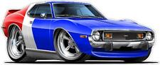 1971-72 AMC Javelin AMX 360 4V Cartoon Car Decal Wall Graphic Decor Man Cave NEW picture