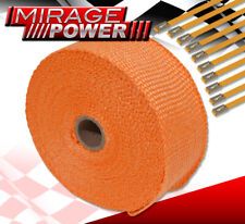 10M Header Intake Manifold Pipe Thermal Heat Wrap Protection Orange picture