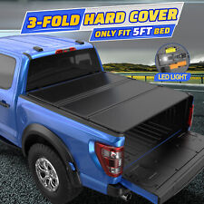5FT TRI-FOLD Hard Solid Tonneau Cover For 2005-2023 Nissan Frontier Short Bed picture