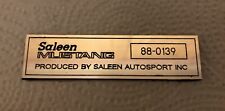 Custom console dash emblem plate SALEEN your choice of number OLD STYLE picture