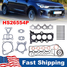 HEAD GASKET W/BOLTS+INTAKE EXHAUST VALVES KITS FOR ACCENT VELOSTER RIO SOUL 1.6L picture