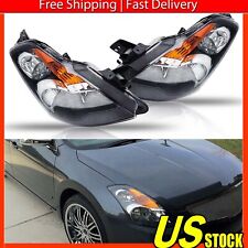 Replacement Headlights for 2007-2009 Nissan Altima Pair Set Black Housing Amber picture