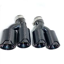 1 Pair Dual Exhaust Tip Carbon Fiber M Tailpipe For BMW 525i 528i 530i G30 G31 picture