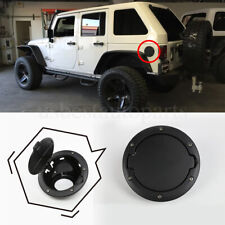 Gas Cap Cover Black Fuel Tank Door Fuel Filler Door Fit For Jeep Wrangler JK JKU picture