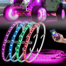 15.5'' Wheel Ring Neon Rim Lighting LED APP Remote Control for Jeep Wrangler DE picture