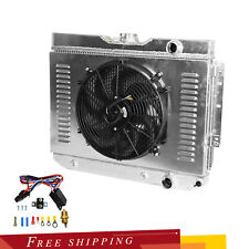 For 1959-1965 Chevy Bel Air Impala El Camino Chevelle 3 Row Radiator+Shroud Fan picture