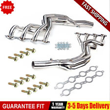 Pair Stainless Exhaust Header Kit Manifold For Chevy Camaro SS 6.2L V8 2010-13 picture