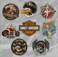 8 X Retro Harley Davidson US Eagle Decal Sticker Vinyl Motorcycle SUV Car Helmet picture