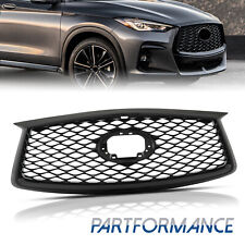 Front Upper Grille For 2019-2021 Infiniti QX50 Gloss Black With Camera Option picture