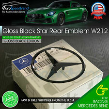 AMG Gloss Black Star Trunk Emblem Rear Lid Badge W212 E63 E350 E400 Mercedes picture