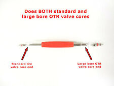 Tire Tube Valve Core Tool Remover for both Standard Tires & Large Bore OTR cores picture
