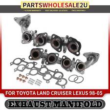 2x Left & Right Exhaust Manifold w/ Gasket for Toyota Land Cruiser Lexus LX470 picture