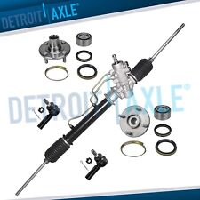 5pc Kit: Rack and Pinion + Wheel Hub Bearings + Tie Rod Ends for Prizm Corolla picture