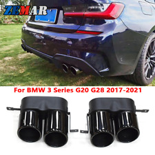 Car Exhaust Muffler Pipe Tip Stainless Steel For BMW 3 Series G20 G28 2017-2021 picture