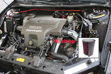 HS Tall Black Red Filter For 1997-2005 Buick Regal 3.8L V6 Air Intake Kit picture
