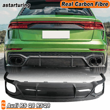 Fit For Audi RS Q8 RSQ8 2021-2023 Real Carbon Rear Bumper Diffuser Lip Spoiler  picture