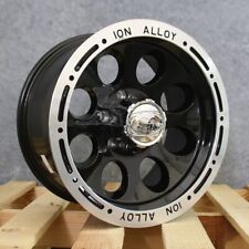 ION ALLOY 174 Black with Machined Lip 17x9 6X135 Wheel Single Rim picture