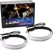 Universal Wrap Around Mount Amber LED Turn Signal Light Strips For Motorcycle picture