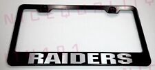 Las Vegas Raiders Stainless Steel Black Finished License Plate Frame Rust Free picture