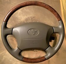 Toyota Land Cruiser 100 Series Lexus LX470 Steering Wheel Wood Grain Perforated picture