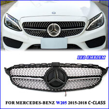 Front Grille W/LED Star For Mercedes Benz C-Class C300 W205 Front Grill 15-18 picture
