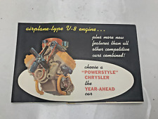 1956 MOPAR Powerstyle Engine Sales Brochure Mailer DODGE PLYMOUTH CHRYSLER 50's picture