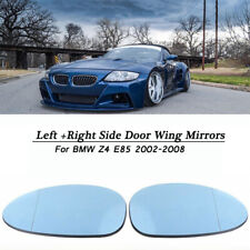 Left+Right Side Wing Heated Mirror Glass Blue For BMW E85 Z4 2002–2008 M Coupe picture