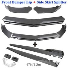 For KIA Stinger Forte Carbon Fiber Front Bumper Lip Spoiler Splitter+Side Skirt picture