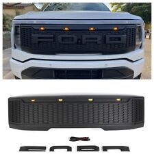 Black Grille W/Led Light Front Grille Fits For 2023 Ford F-150 Lightning picture