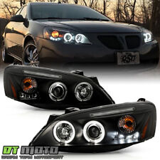 Blk 2005-2010 Pontiac G6 LED Halo Projector Headlights Lamps Left+Right 05-10 picture