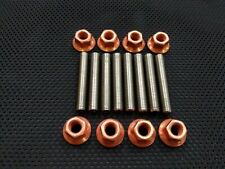 M7 Stainless Steel Exhaust Studs and Copper Flange nuts M7x1 M7x1p M7x1 pitch 8 picture