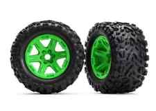 Traxxas 8672G E-Revo VXL Wheels and Tires Black Green Wheels Talon EXT Tires Foa picture