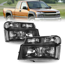 For 2004-2012 Chevy Colorado/GMC Canyon Black Bumper Lamps Left+Right Headlights picture