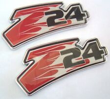 Two 86-95 Chevy Cavalier Z-24 Z24 Fender Emblems Emblem Sign Decal Flamed Badges picture