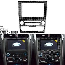 Real Carbon Fiber Center Console AC CD Panel Cover For Ford Fusion Mondeo 13-19 picture
