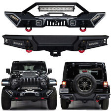 Vijay Fit 2007-2017 Jeep Wrangler JK New Front or Rear Bumper w/ Lights & D-Ring picture