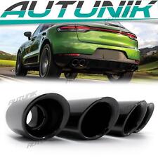 GTS-Look Black Sport Exhaust Tips Tailpipe for Porsche Macan Base 2.0L 2019-2021 picture