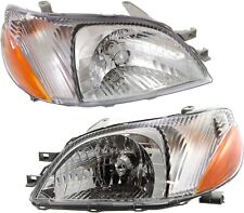 For 2000 2001 2002 Toyota Echo Headlights Assembly Headlamps W/ Bulbs LH+RH Pair picture