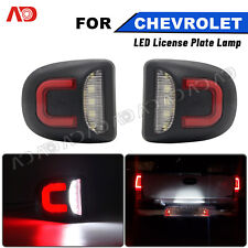 2PCS Red Tube LED License Plate Lights For Chevy Silverado GMC Sierra 1500 2500 picture