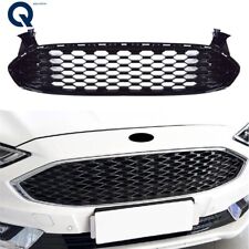 For Ford Fusion 2014 2015 2016 Gloss Black Honeycomb Trim Front Bumper Grille picture