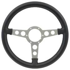 1969-76 Firebird Formula - Black Leather Steering Wheel with Silver Center picture