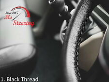 BLACK LEATHER STEERING WHEEL COVER FOR VOLKSWAGEN T2 BAY WINDOW VAN 67 -79 | DIF picture