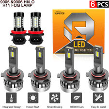 For Honda Accord 2006-2012 6x LED Headlight Bulbs Kit High /Low Beam + Fog Light picture