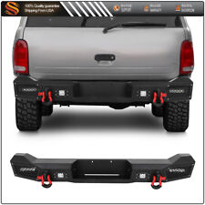 Rear Bumper w/ LED Lights & D-Rings Texured Steel For 1998-2003 Dodge Durango picture