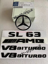 Gloss Black Rear Star & Badges Emblems for Mercedes SL63 AMG R231 picture