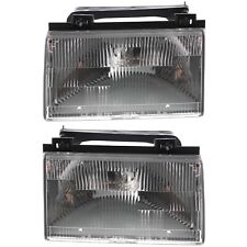 Headlight Set For 88-91 Ford Tempo Mercury Topaz Left & Right Side w/ bulb picture